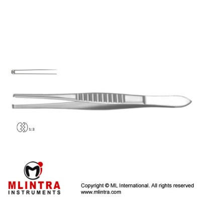Mod. USA Dissecting Forceps 1 x 2 Teeth Stainless Steel, 20 cm - 8"